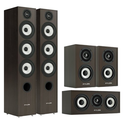 Kolumna głośnikowa PYLON AUDIO Pearl 27 Wenge (2 szt.) + Kolumny głośnikowe PYLON AUDIO Pearl Sat Wenge (2 szt.) + Głośnik centralny PYLON AUDIO Pearl Center Wenge (1 szt.)