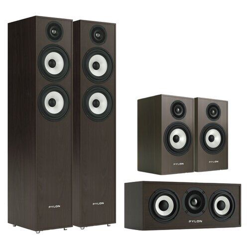 Kolumna głośnikowa PYLON AUDIO Pearl 25 Wenge (2 szt.) + Kolumny głośnikowe PYLON AUDIO Pearl Monitor Wenge (2 szt.) + Głośnik centralny PYLON AUDIO Pearl Center Wenge (1 szt.)