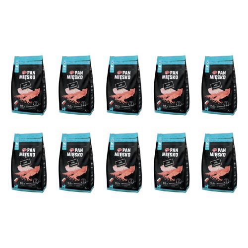 Karma dla psa PAN MIĘSKO Indyk z Kalmarami 10 x 3 kg