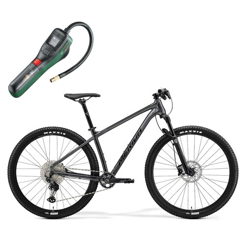 Rower górski MTB MERIDA Big Nine SLX Edition HP3 U17 29 cali Srebrno-czarny + Pompka rowerowa BOSCH EasyPump 0603947000