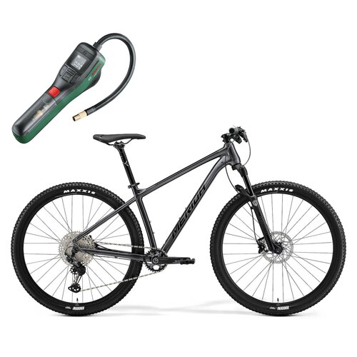 Rower górski MTB MERIDA Big Nine SLX Edition HP3 U18.5 29 cali Srebrno-czarny + Pompka rowerowa BOSCH EasyPump 0603947000
