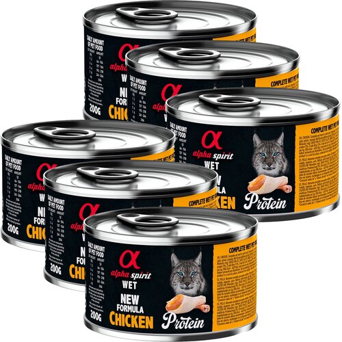 Karma dla kota ALPHA SPIRIT Protein Chicken Kurczak 6 x 200 g