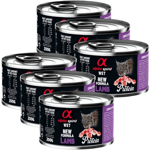 Karma dla kota ALPHA SPIRIT Protein Lamb 6 x 200 g