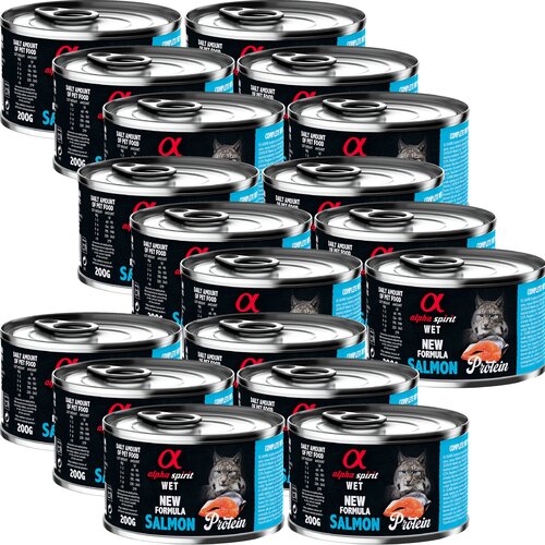 Karma dla kota ALPHA SPIRIT Protein Salmon 18 x 200 g