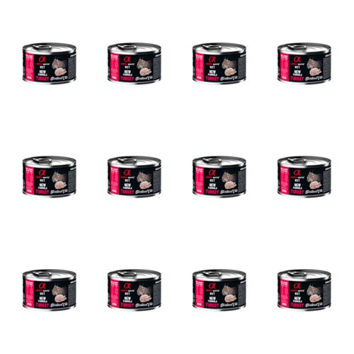 Karma dla kota ALPHA SPIRIT Sterilised Cats Turkey 12 x 200 g