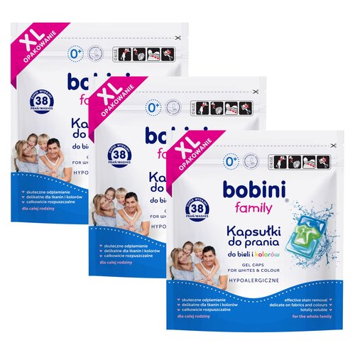 Kapsułki do prania BOBINI Family 114 szt.
