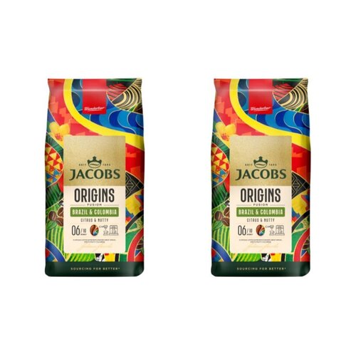 Kawa ziarnista JACOBS Origins Fusion Brazil & Colombia 2 x 1 kg
