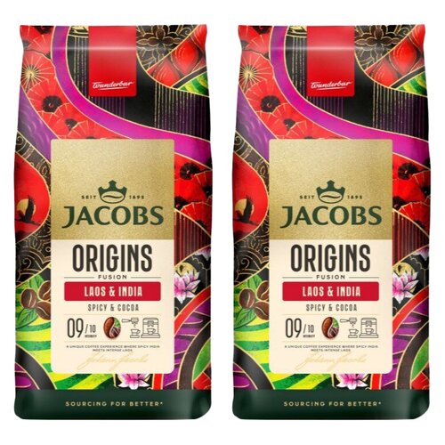 Kawa ziarnista JACOBS Origins Fusion Laos & India 2 x 1 kg