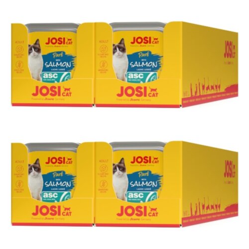 Karma dla kota JOSICAT Pasztet z łososiem (64 x 100 g)
