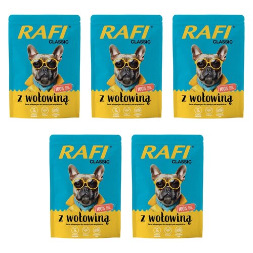Karma dla psa RAFI Classic z wołowiną 5 x 400 g