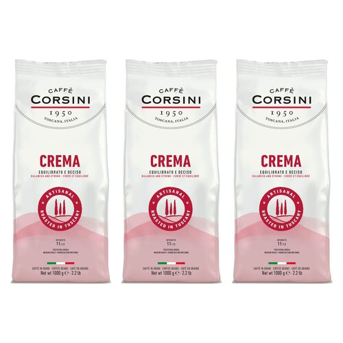 Kawa ziarnista CAFFE CORSINI Crema 3 x 1 kg