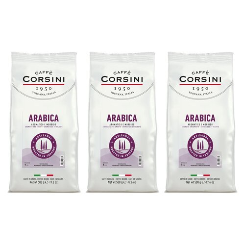 Kawa ziarnista CAFFE CORSINI Arabica 3 x 0.5 kg