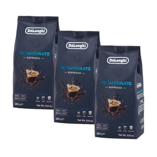 Kawa ziarnista DELONGHI Decaffeinato Bezkofeinowa 3 x 0.25 kg