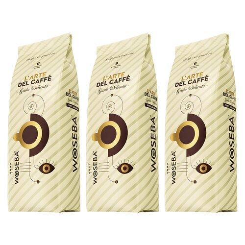 Kawa ziarnista WOSEBA L'arte del caffe Gusto Delicato 3 x 0.5 kg