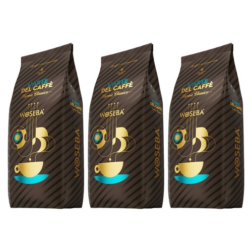 Kawa ziarnista WOSEBA L'arte del caffe Crema Classico 3 x 1 kg