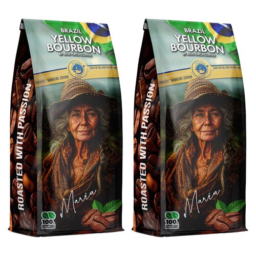 Kawa ziarnista BLUE ORCA COFFEE Brazil Yellow Bourbon Farmers Arabica 2 x 1 kg