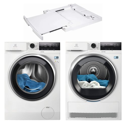 Pralka ELECTROLUX MEW3E9Y6P SensiCare 600 9kg 1400 obr + Suszarka ELECTROLUX Absolute Care 700 MEWD3E9C7P + Łącznik ELECTROLUX E1WYHSK1