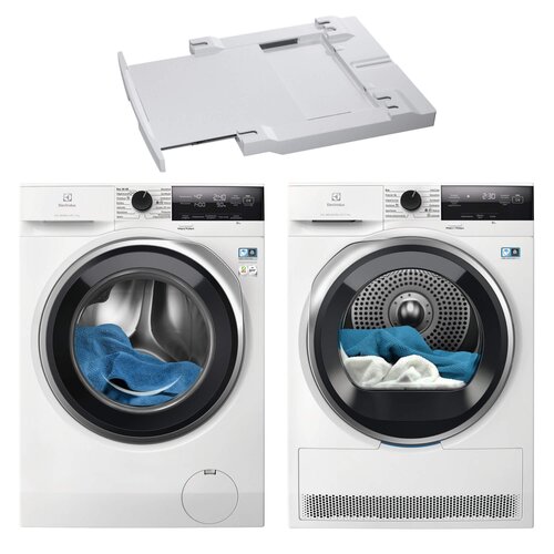 Pralka ELECTROLUX MEW3E9Y6P SensiCare 600 9kg 1400 obr + Suszarka ELECTROLUX Absolute Care 700 MEWD3E9C7P + Łącznik AEG A1WYHSK1