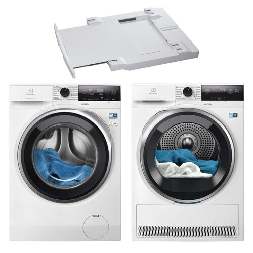 Pralka ELECTROLUX MEW3E8Y7P SteamCare 700 8kg 1400 obr UniversalDose + Suszarka ELECTROLUX Absolute Care 700 MEWD3E9C7P + Łącznik AEG A1WYHSK1