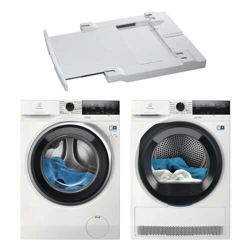 Pralka ELECTROLUX MEW3E8Y7P SteamCare 700 8kg 1400 obr UniversalDose + Suszarka ELECTROLUX Absolute Care 700 MEWD3E8C7P + Łącznik AEG A1WYHSK1