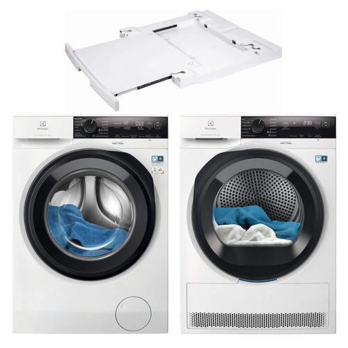 Pralka ELECTROLUX MEW4E8Y7P SteamCare 700 kl.A 8kg 1400 obr QuickCare 69' + Suszarka ELECTROLUX MEWD4E8C7P + Łącznik ELECTROLUX E1WYHSK1