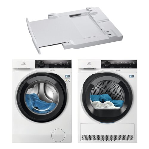 Pralka ELECTROLUX MEW4E8Y7P SteamCare 700 kl.A 8kg 1400 obr QuickCare 69' + Suszarka ELECTROLUX Absolute Care 800 EW8D495MCP + Łącznik AEG A1WYHSK1