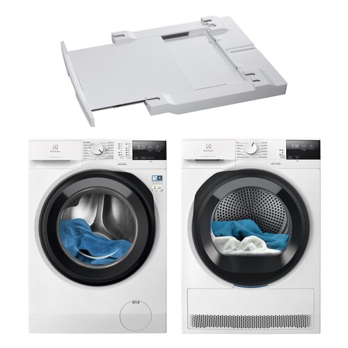 Pralka ELECTROLUX MEW2E8Y6P SensiCare 600 8kg 1400 obr + Suszarka ELECTROLUX MEWD2E8C6P Absolute Care 600 + Łącznik AEG A1WYHSK1