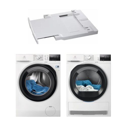 Pralka ELECTROLUX MEW2E8Y6P SensiCare 600 8kg 1400 obr + Suszarka ELECTROLUX Absolute Care 600 EW6D285YP + Łącznik AEG A1WYHSK2