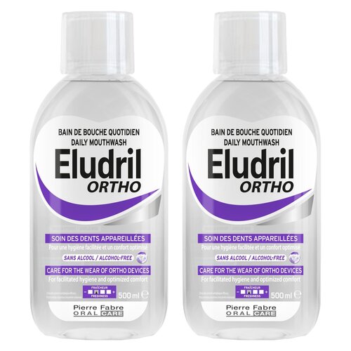 Płyn do płukania jamy ustnej ELUDRIL Ortho 2 x 500 ml