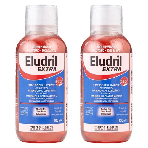 Płyn do płukania jamy ustnej ELUDRIL Extra 2 x 300 ml