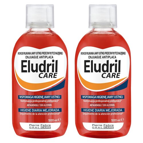 Płyn do płukania jamy ustnej ELUDRIL Care Anti-plaque 2 x 500 ml