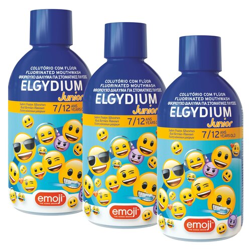 Płyn do płukania jamy ustnej ELGYDIUM Junior 3 x 500 ml