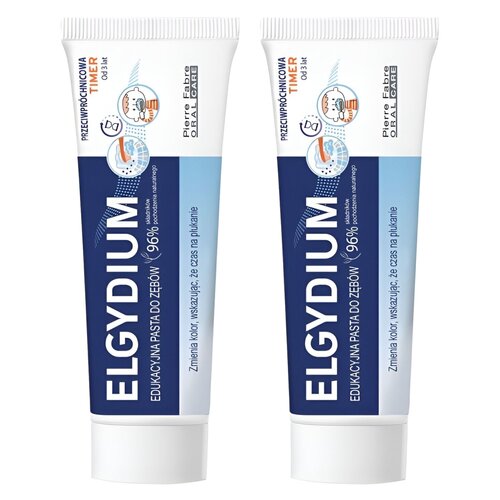 Pasta do zębów ELGYDIUM Timer Edukacyjna 2 x 50 ml