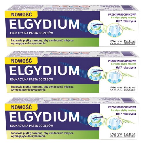 Pasta do zębów ELGYDIUM Barwiąca 3 x 50 ml
