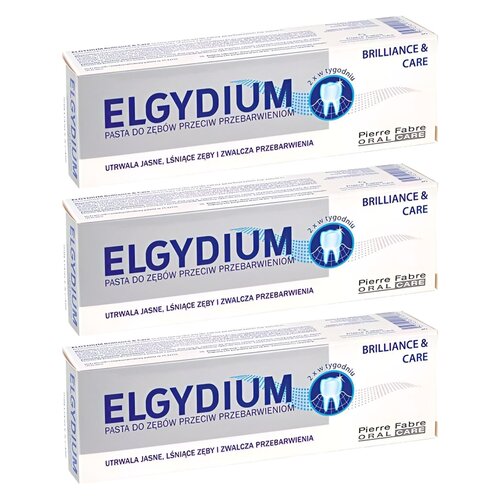 Pasta do zębów ELGYDIUM Brillance & Care 3 x 30 ml