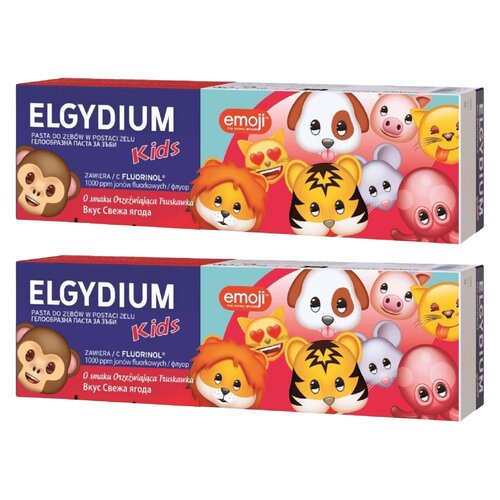 Pasta do zębów ELGYDIUM Emoji Kids 2 x 50 ml