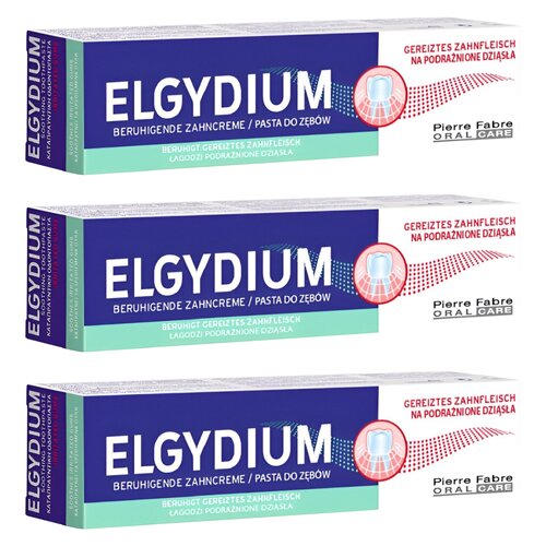 Pasta do zębów ELGYDIUM Podrażnione Dziąsła 3 x 75 ml