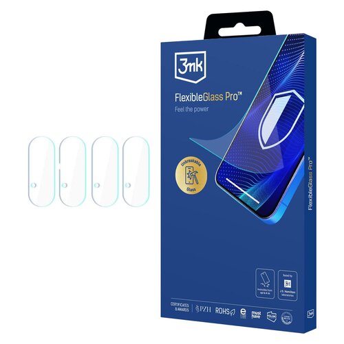 Szkło hybrydowe 3MK FlexibleGlass Pro do Google Pixel 9 Pro + Szkło hybrydowe na obiektyw 3MK Lens Protection do Google Pixel 9 Pro (4 szt.)
