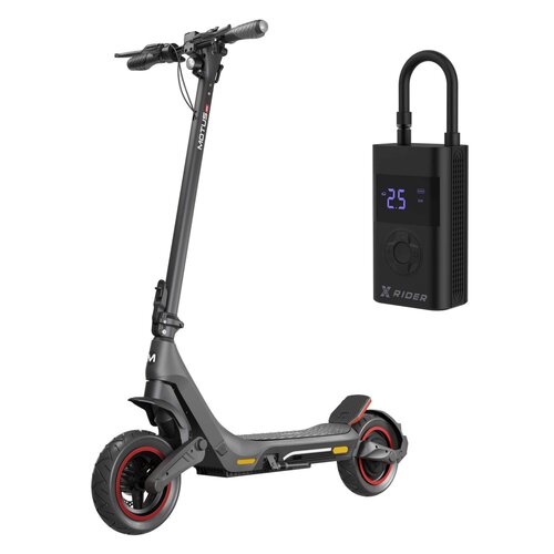 Hulajnoga elektryczna MOTUS Pro 10 Urban 60 km 500W Amortyzacja 10" Grafitowy + Pompka rowerowa XRIDER z funkcją powerbank XR00AP01