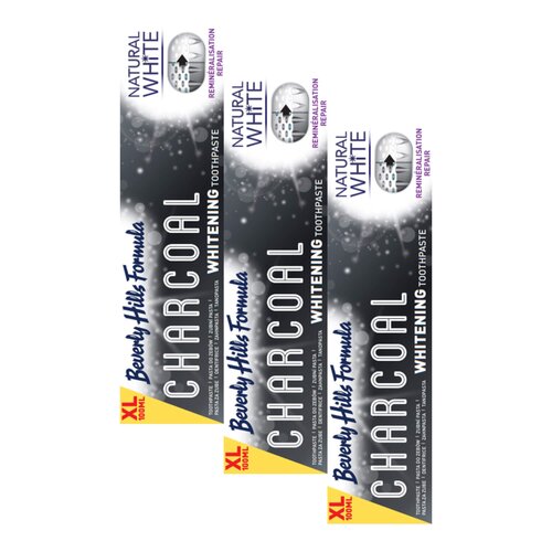 Pasta do zębów BEVERLY HILLS Whitening charcoal 100 ml 3 szt.