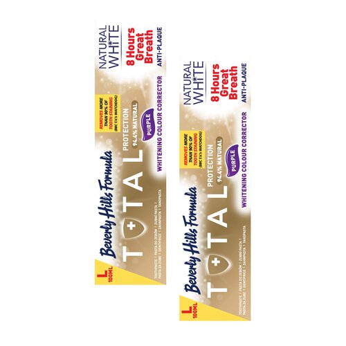 Pasta do zębów BEVERLY HILLS White total protection purple 100 ml 2 szt.