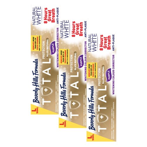 Pasta do zębów BEVERLY HILLS White total protection purple 100 ml 3 szt.