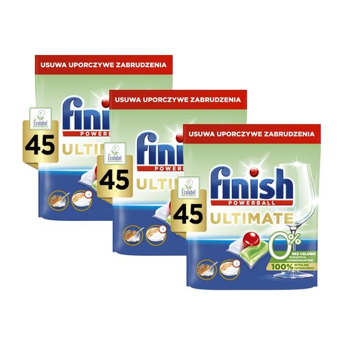 Kapsułki do zmywarki FINISH Ultimate 0% - 135 szt.