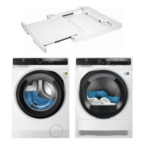Pralka ELECTROLUX EW8F5402QP UltraCare 800 11kg 1400 obr UniversalDose + Suszarka ELECTROLUX EW8D595MCP Absolute Care 8000 ProSteam + Łącznik ELECTROLUX E1WYHSK1