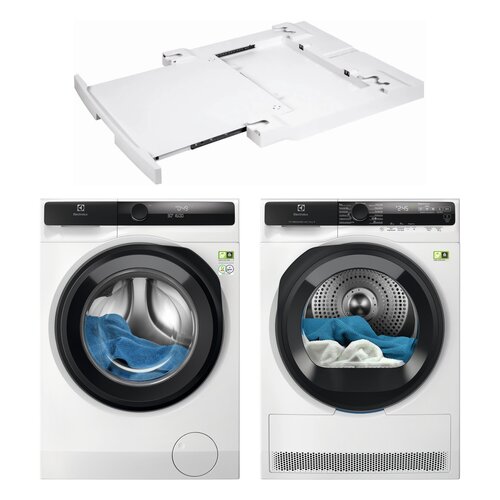 Pralka ELECTROLUX EW8F5402QP UltraCare 800 11kg 1400 obr UniversalDose + Suszarka ELECTROLUX Absolute Care 700 EW7D585UC z pompą ciepła + Łącznik ELECTROLUX E1WYHSK2