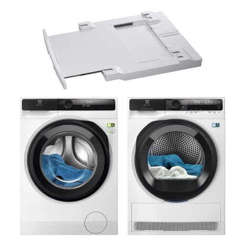 Pralka ELECTROLUX EW8F5402QP UltraCare 800 11kg 1400 obr UniversalDose + Suszarka ELECTROLUX EW8D595MCP Absolute Care 8000 ProSteam + Łącznik AEG A1WYHSK1