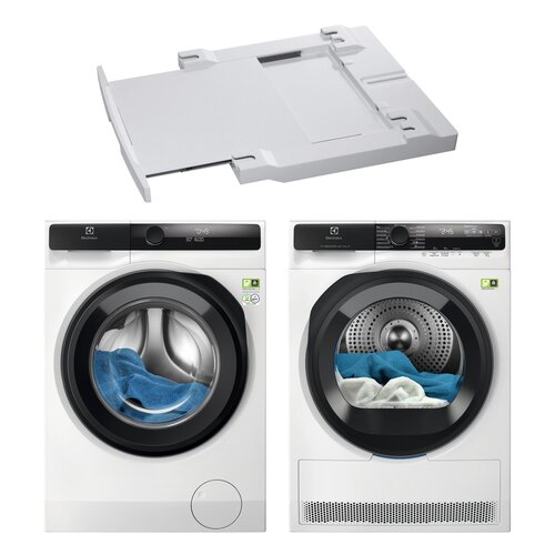 Pralka ELECTROLUX EW8F5402QP UltraCare 800 11kg 1400 obr UniversalDose + Suszarka ELECTROLUX Absolute Care 700 EW7D585UC z pompą ciepła + Łącznik AEG A1WYHSK1