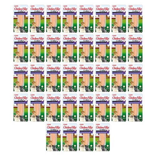 Przysmak dla kota INABA Filet z kurczaka w bulionie o smaku krewetek 36 x 25 g