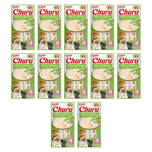 Przysmak dla kota INABA Churu Kurczak z przegrzebkiem 48 x 14 g