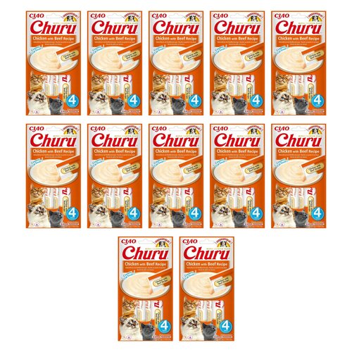 Przysmak dla kota INABA Ciao Churu Kurczak z wołowiną 48 x 14 g